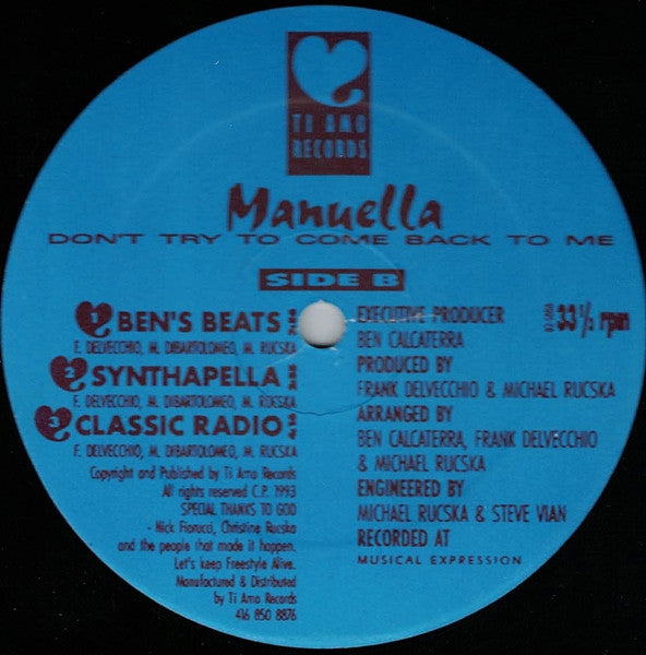 Manuella : Don't Try To Come Back To Me (12")