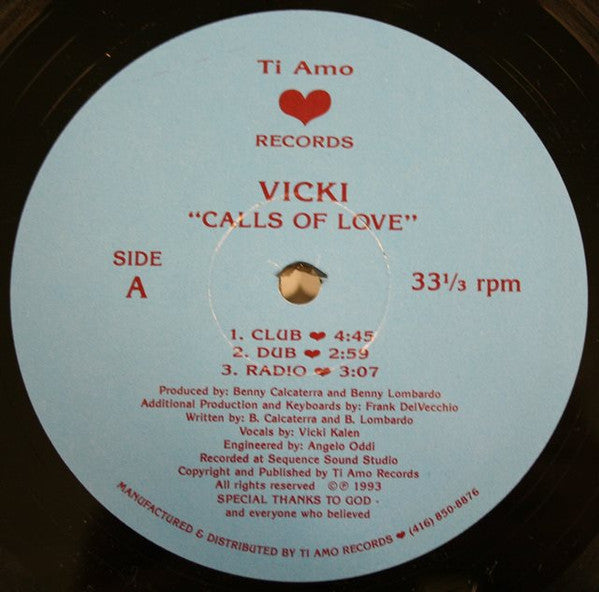 Vicki (11) : Calls Of Love (12")