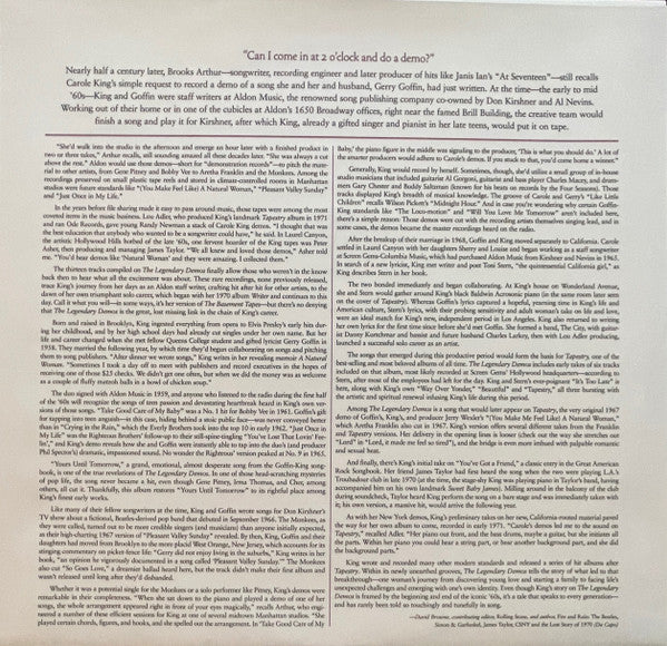 Carole King : The Legendary Demos (LP, RSD, Cle)