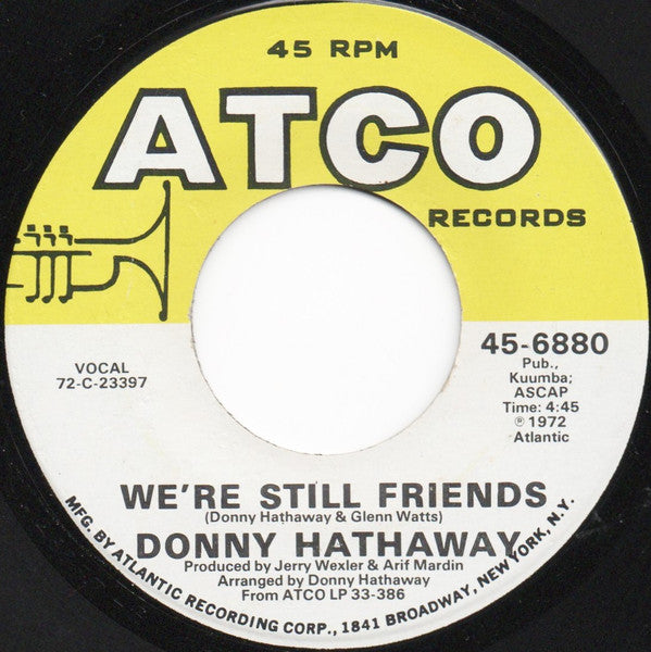 Donny Hathaway : Little Ghetto Boy / We're Still Friends (7")