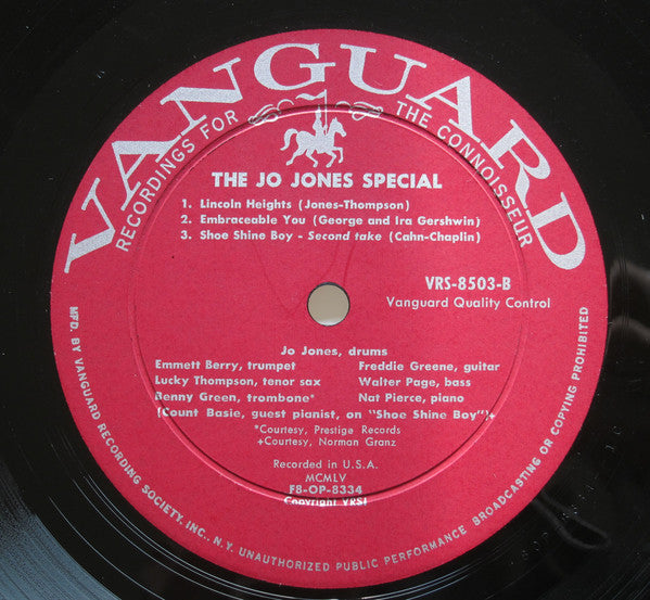 Jo Jones : The Jo Jones Special (LP, Album, Mono)