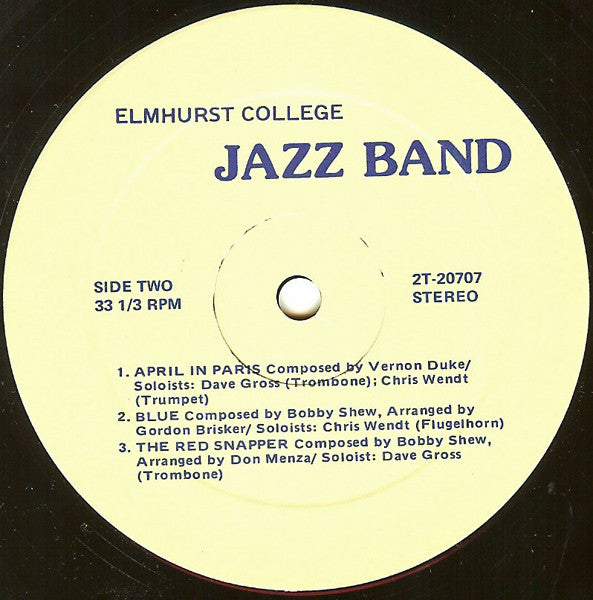 Elmhurst College Jazz Band : Cubicle Blues (LP, Album)