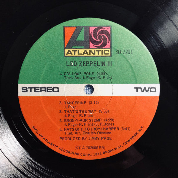 Led Zeppelin : Led Zeppelin III (LP, Album, Club, PR )