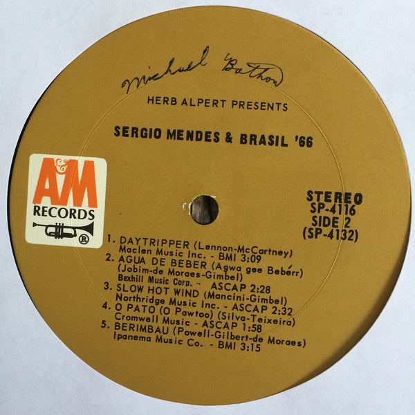 Sérgio Mendes & Brasil '66 : Herb Alpert Presents Sergio Mendes & Brasil '66 (LP, Album)