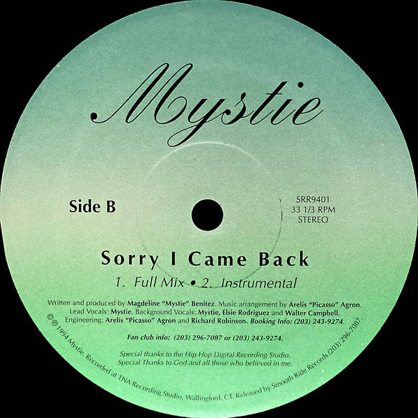 Mystie : Sorry I Came Back (12")