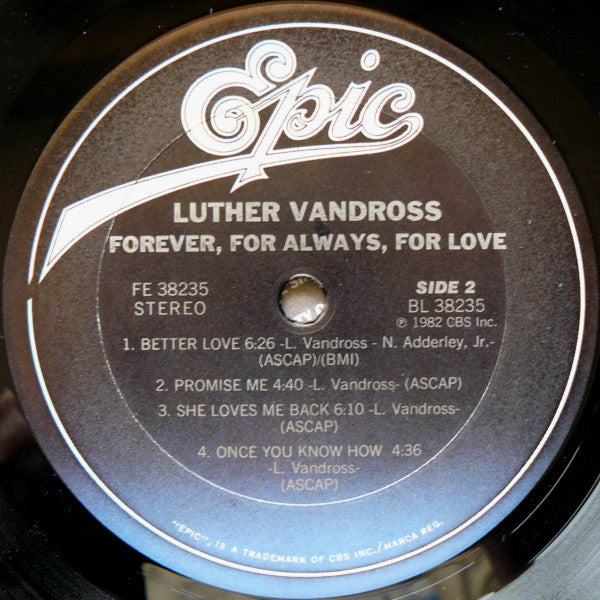 Luther Vandross : Forever, For Always, For Love (LP, Album, Car)