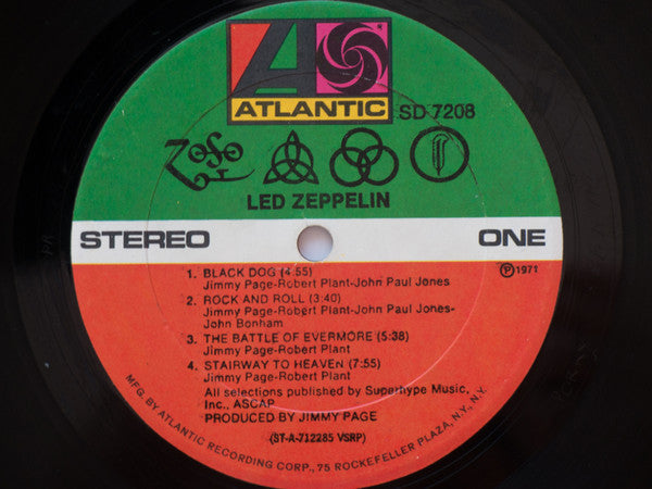 Led Zeppelin : Untitled (LP, Album, RE, VSR)