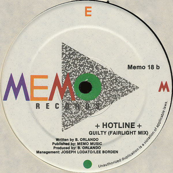 Hotline (2) : Guilty (12")