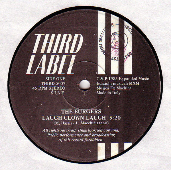 The Burgers : Laugh Clown Laugh (12")