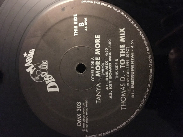 Tanya (9) / Thomas D. (2) : More More / To The Mix (12", Ltd)