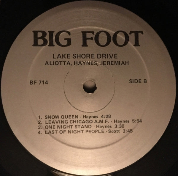 Aliotta Haynes Jeremiah : Lake Shore Drive (LP, Album)