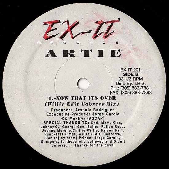 Artie : Now That Its Over (12")