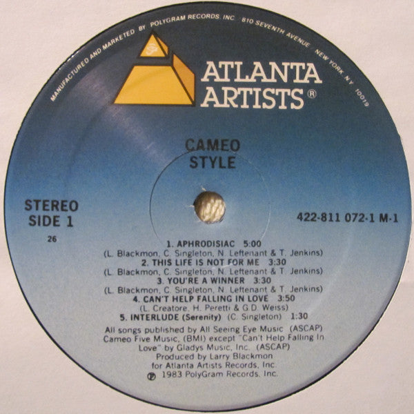 Cameo : Style (LP, Album, 26 )
