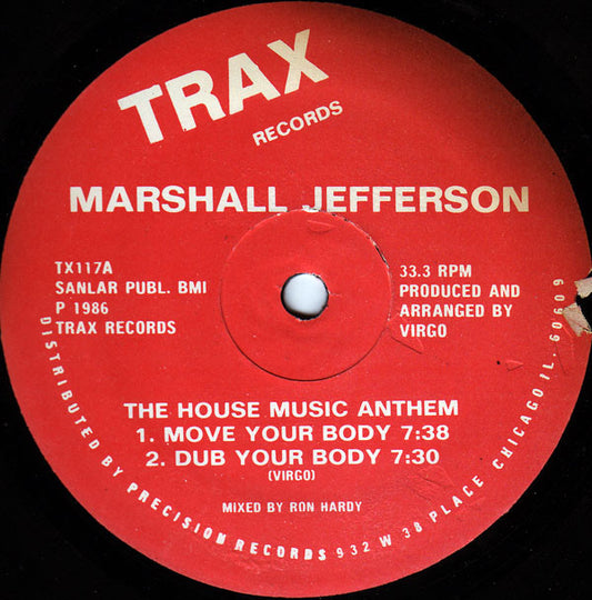Marshall Jefferson : The House Music Anthem (12", Red)