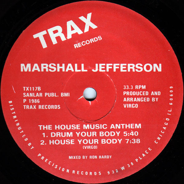 Marshall Jefferson : The House Music Anthem (12", Red)
