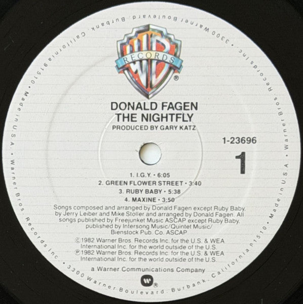 Donald Fagen : The Nightfly (LP, Album, SRC)