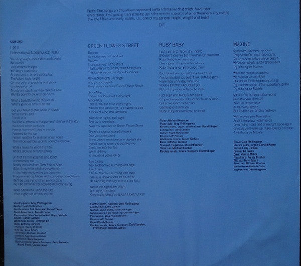 Donald Fagen : The Nightfly (LP, Album, SRC)