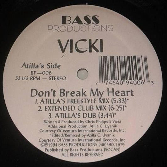 Vicki (11) : Don't Break My Heart (12")