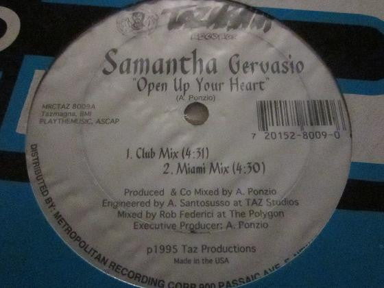 Samantha Gervasio : Open Up Your Heart (12")