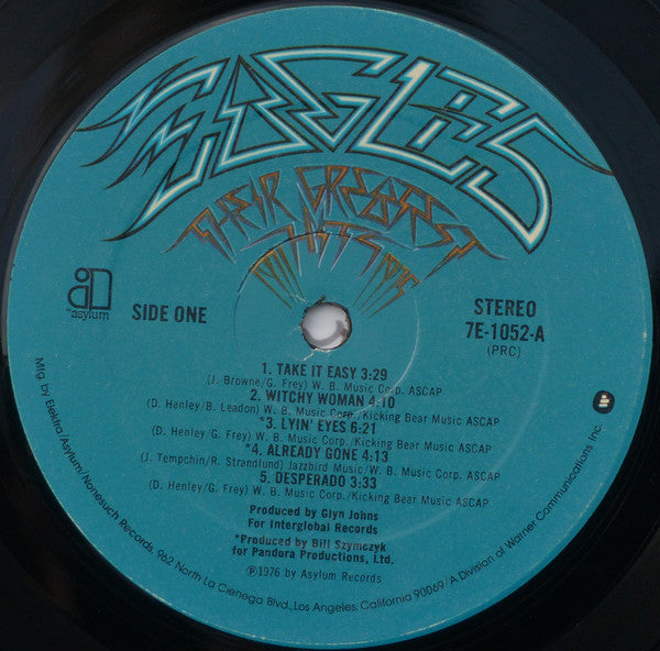 Eagles : Their Greatest Hits 1971-1975 (LP, Album, Comp, RP, Emb)