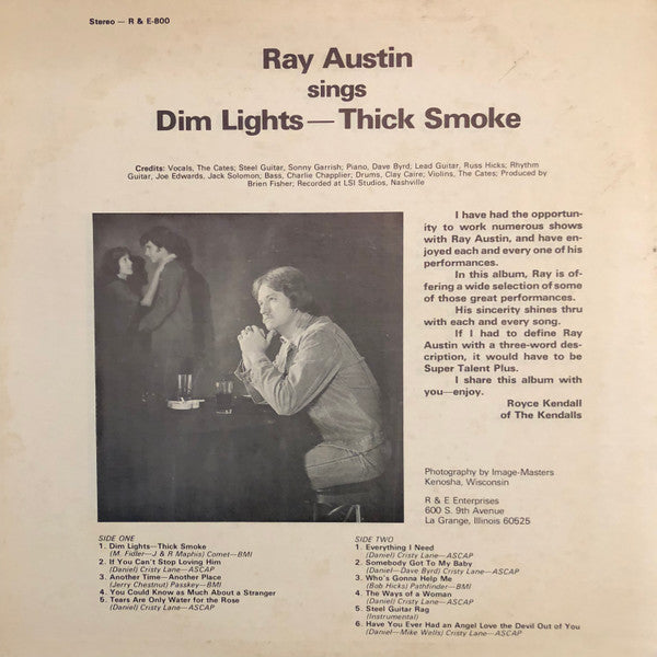 Ray Austin (5) : Dim Lights - Thick Smoke (LP)