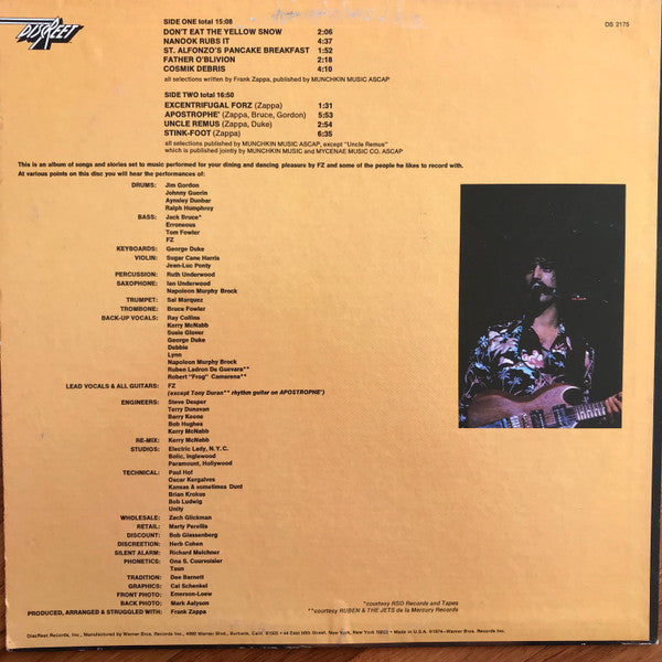 Frank Zappa : Apostrophe (') (LP, Album, RP, Jac)