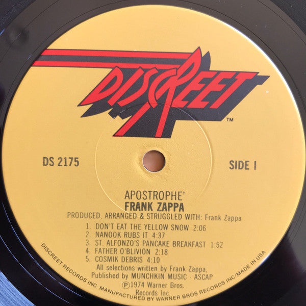 Frank Zappa : Apostrophe (') (LP, Album, RP, Jac)