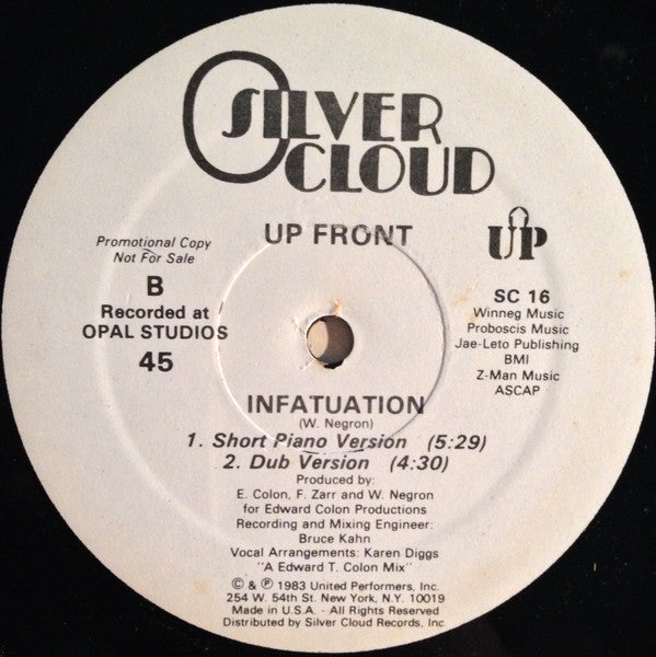 Up Front : Infatuation (12", Promo)