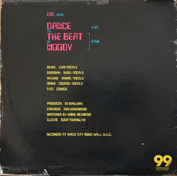 ESG : ESG Says Dance To The Beat Of Moody (12", EP, Pin)