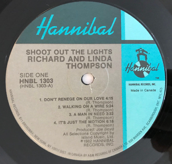 Richard & Linda Thompson : Shoot Out The Lights (LP, Album, Cin)