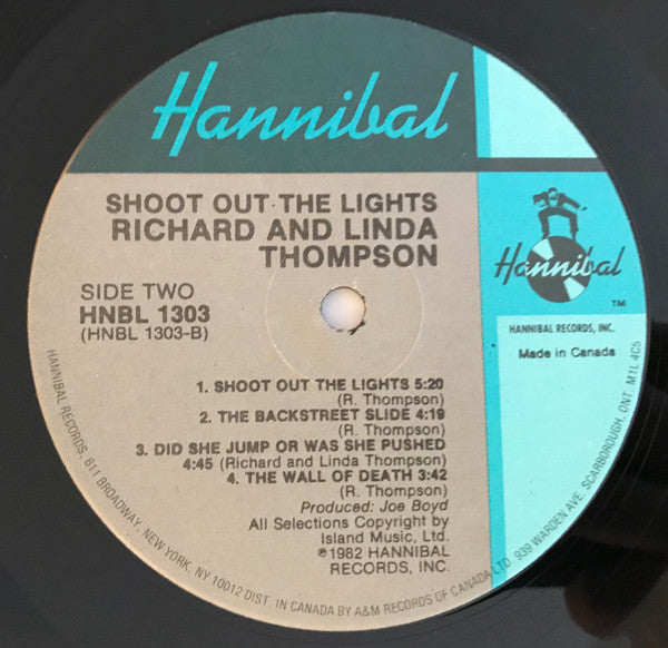 Richard & Linda Thompson : Shoot Out The Lights (LP, Album, Cin)