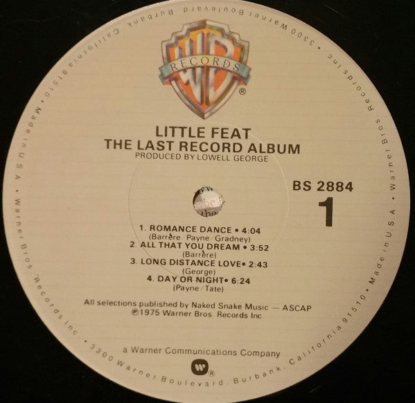 Little Feat : The Last Record Album (LP, Album, RE, Los)