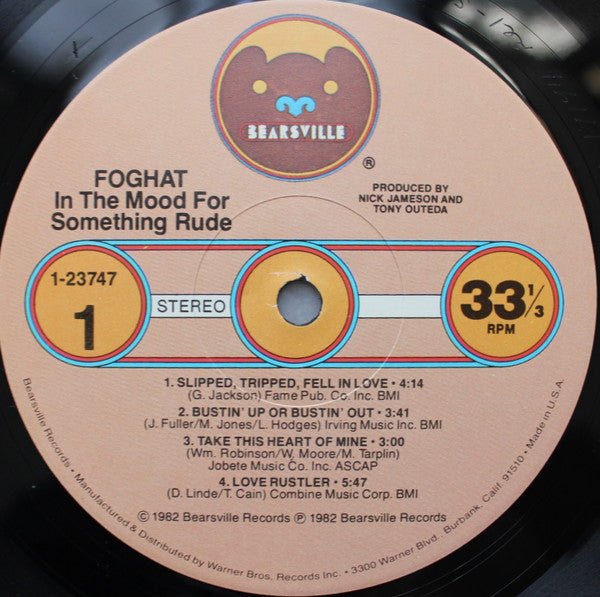 Foghat : In The Mood For Something Rude (LP, Album,  Al)
