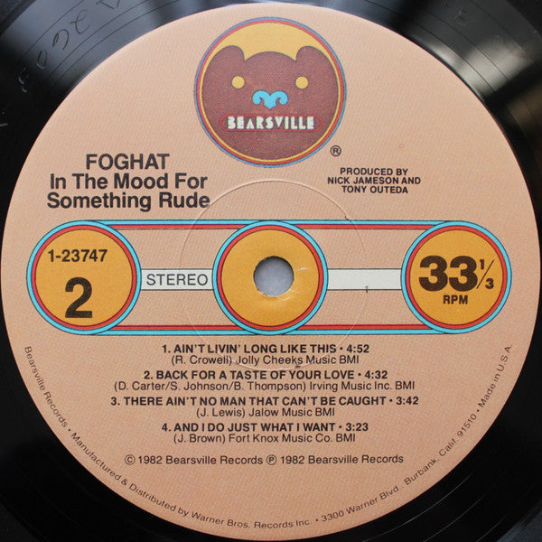 Foghat : In The Mood For Something Rude (LP, Album,  Al)
