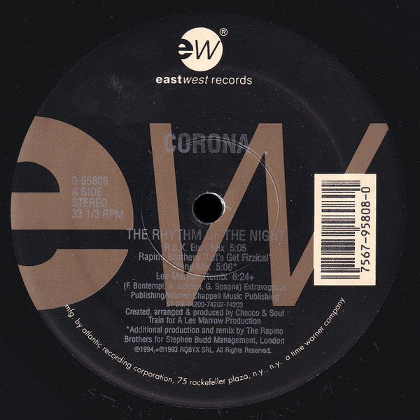 Corona : The Rhythm Of The Night (12")
