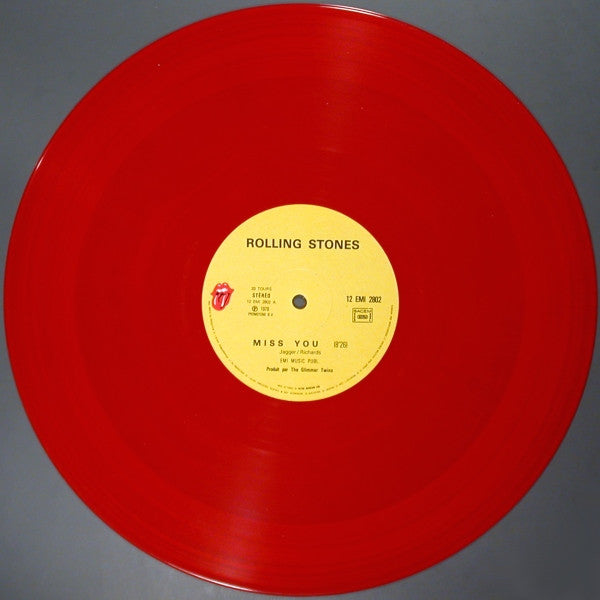 The Rolling Stones : Miss You (12", Red)