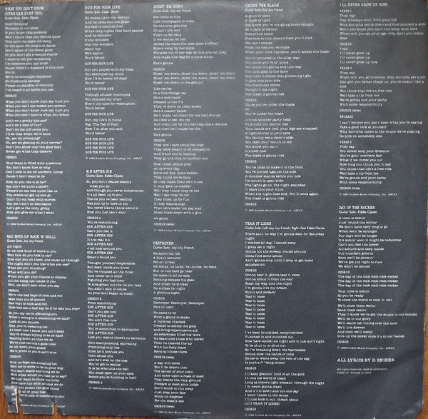 Twisted Sister : Under The Blade (LP, Album, RE, Rem)