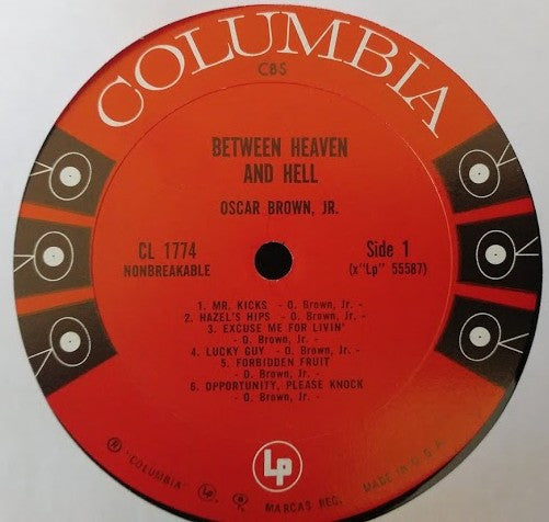 Oscar Brown Jr. : Between Heaven And Hell (LP, Mono)