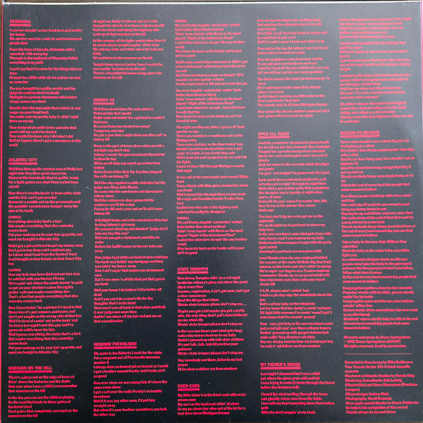 Bruce Springsteen : Nebraska (LP, Album, RE, Car)