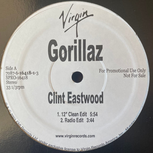 Gorillaz : Clint Eastwood (12", Promo)