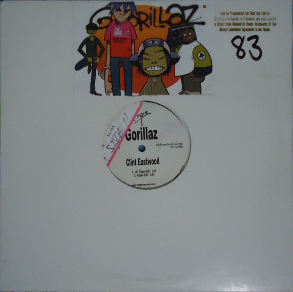 Gorillaz : Clint Eastwood (12", Promo)