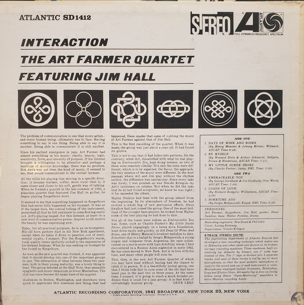 The Art Farmer Quartet* Featuring Jim Hall : Interaction (LP, Album)