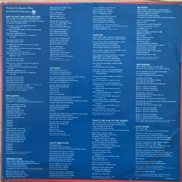 Earth, Wind & Fire : The Best Of Earth Wind & Fire Vol. I (LP, Comp, Ter)