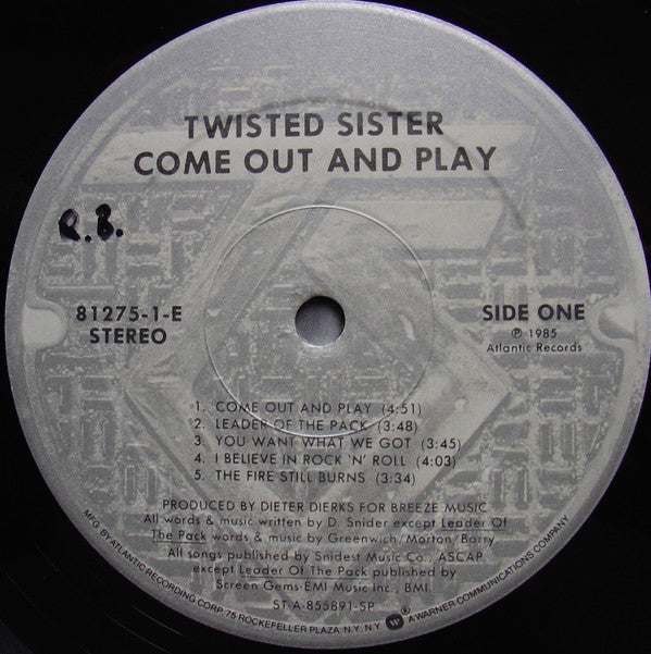 Twisted Sister : Come Out And Play (LP, Album, Ltd, S/Edition, Pop)