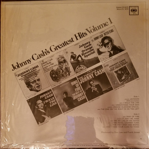 Johnny Cash : Greatest Hits Volume 1 (LP, Comp, MGM)