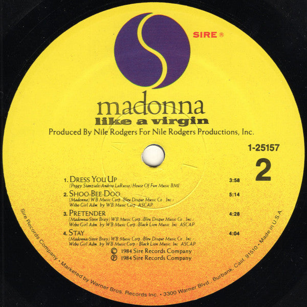Madonna : Like A Virgin (LP, Album, Spe)