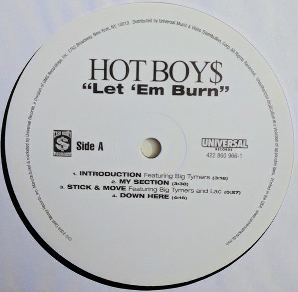 Hot Boy$* : Let 'Em Burn (2xLP, Album)