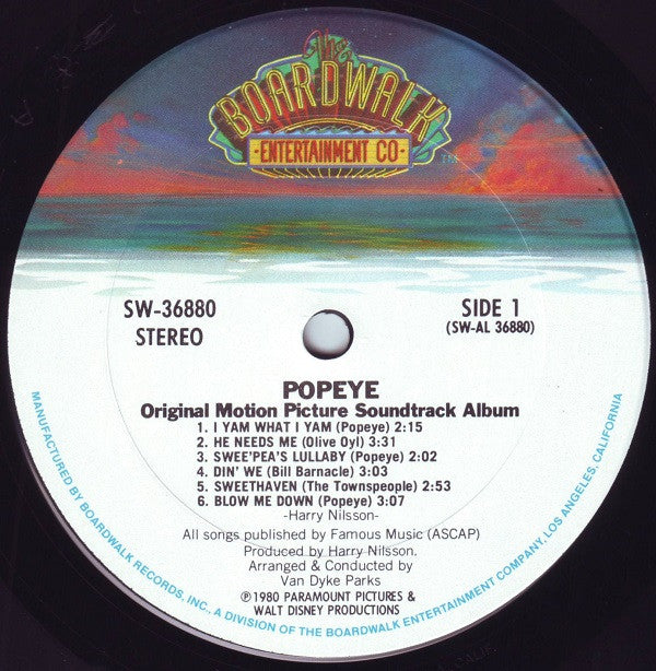 Various : Popeye - Original Motion Picture Soundtrack Album (LP, Album, Ter)