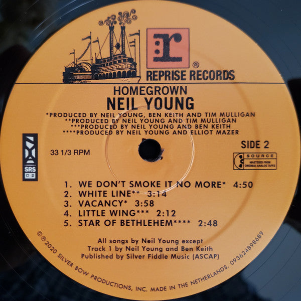 Neil Young : Homegrown (LP, Album)