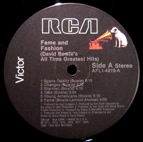 David Bowie : Fame And Fashion (David Bowie's All Time Greatest Hits) (LP, Comp, RM)